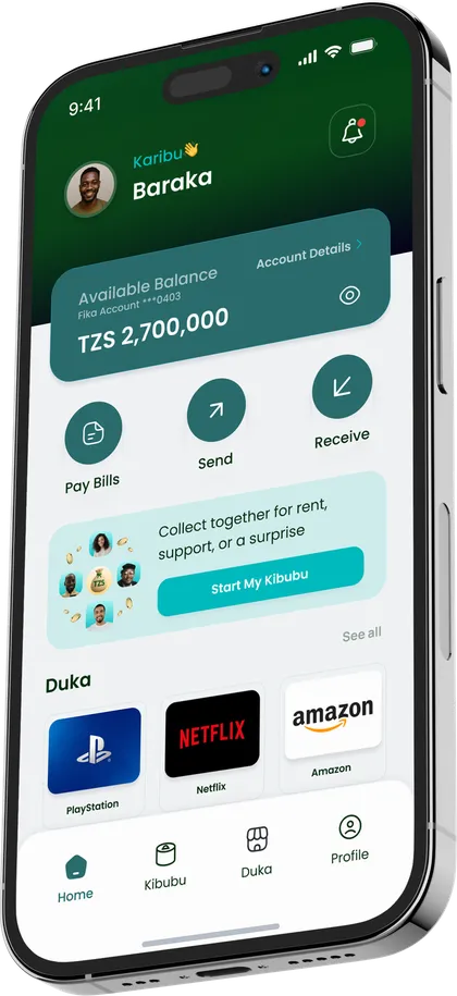 FIKA app home screen
