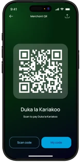 FIKA merchant QR payment screen